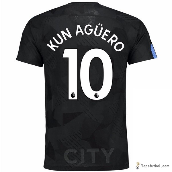 Camiseta Manchester City Replica Tercera Ropa Kun Aguero 2017/18